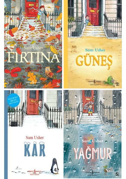 Fırtına - Güneş - Kar - Yağmur Resimli Hikaye Kitapları 4 Kitap Set