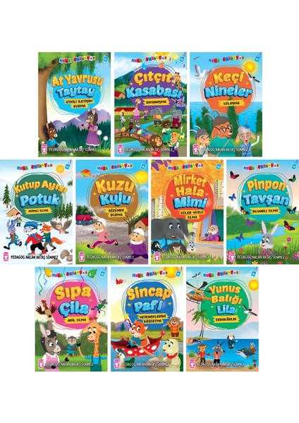 Mini Masallar 5. Seri 40-50. Kitaplar 10 Kitap Set - At Yavrusu Taytay