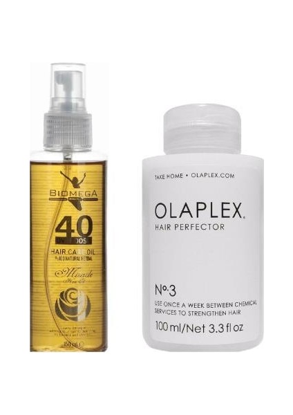 Hair Perfector No:3 Saç Bakımı 100 Ml+Biomega 40 Bitkili Doğal Saç Bakım Yağı 150 ml