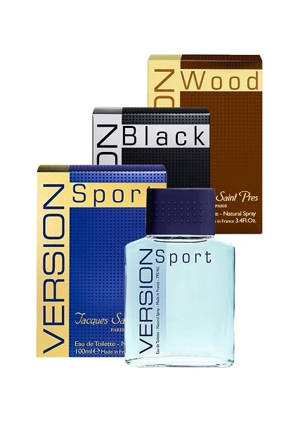 JSP Version Black, Version Wood, Version Sport Koleksiyon Seti (3X100ML EDT ) Erkek Parfüm