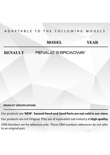 2 Adet Renault 9 Broadway Için Kilometre Sıfırlama Çubuğu