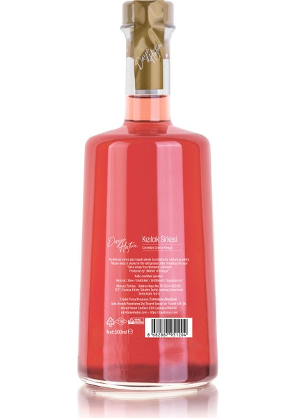 Kızılcık Sirkesi / Cornelian Cherry Vinegar 500 ml