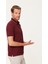 Bordo Fermuarlı Erkek Polo T-Shirt 2
