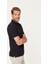 Siyah Fermuarlı Erkek Polo T-Shirt 2