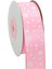 Saten Kurdele, Yıldız Baskılı, 2,50 cm x 23 mt - PEMBE 1