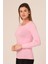 Yuvarlak Yaka Uzun Kollu Viskon Pembe Body 1