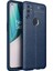One Plus Nord N100 Kılıf Darbe Korumalı Deri Görünümlü Silikon Arka Kapak - Lacivert 1