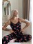 Karpuz Baskılı Dantelli Ip Askılı Örme Kadın Pijama Takımı 2