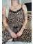 Kahve Leopar Dantelli Ip Askılı Örme Kadın Pijama Takımı 3