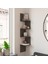 Shelf R9 Köşe Duvar Rafı Modern Kitaplık Antrasit 1