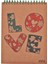 Love Yazılı Spiralli Kraft Kapaklı Çizgili Defter 1