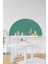 Bohem Açık Yeşil Yarım Daire Çocuk Bebek Odası STICKER(50X100CM) 1