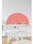 Bohem Tarzı Pembe Yarım Daire Çocuk Bebek Odası STICKER(50X100CM) 1