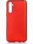 Realme 6 Kılıf Mat Renkli Esnek Silikon Kırmızı Renk Prm 1