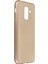 Samsung Galaxy J8 Kılıf Mat Renkli Esnek Silikon Gold Renk Prm 1