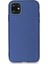 iPhone 11 Pro Kılıf Mat Renkli Esnek Silikon Lacivert Renk Prm 1