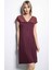 19229 Kısa Kollu Gecelik - Bordo 2