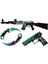 Ahşap Cs-Go Ak-47 Tüfek P250 Tabanca 2 Li Karambite Oyuncak Set 2002 1