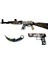 Ahşap Cs-Go Ak-47 Tüfek P250 Tabanca Karambite Oyuncak Set 4012 1