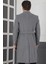 Palto Kadınlar İçin Yün Malzemeden Düz Gri Midi Uzun Kol Model 5