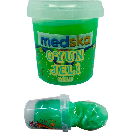 Medska Slime Metalik Parlak Slime Eğitici Oyun - 1 Adet Yeşil Renk