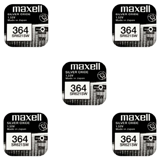 Maxell 364 SR621SW 1.55V Saat Pili 5'li