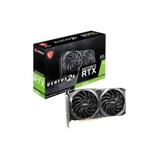 MSI GeForce RTX 3060 Ventus 2x OC 12GB 192Bit GDDR6 PCI-Express X16 Ekran Kartı (GeForce RTX 3060 Ventus 2x 12G OC)