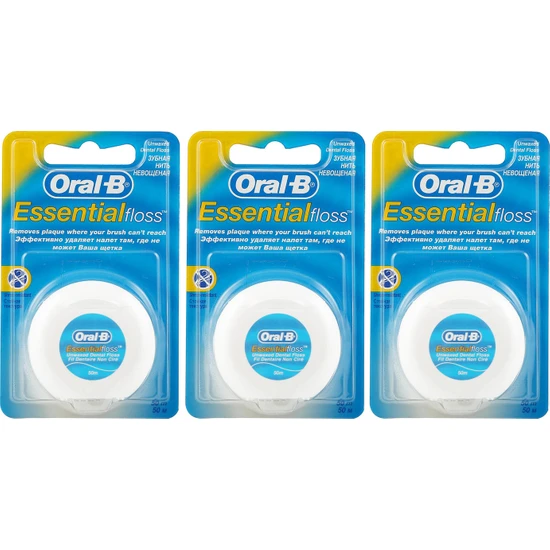 Oral-B Essential Floss Diş Ipi 50 M x 3 Adet