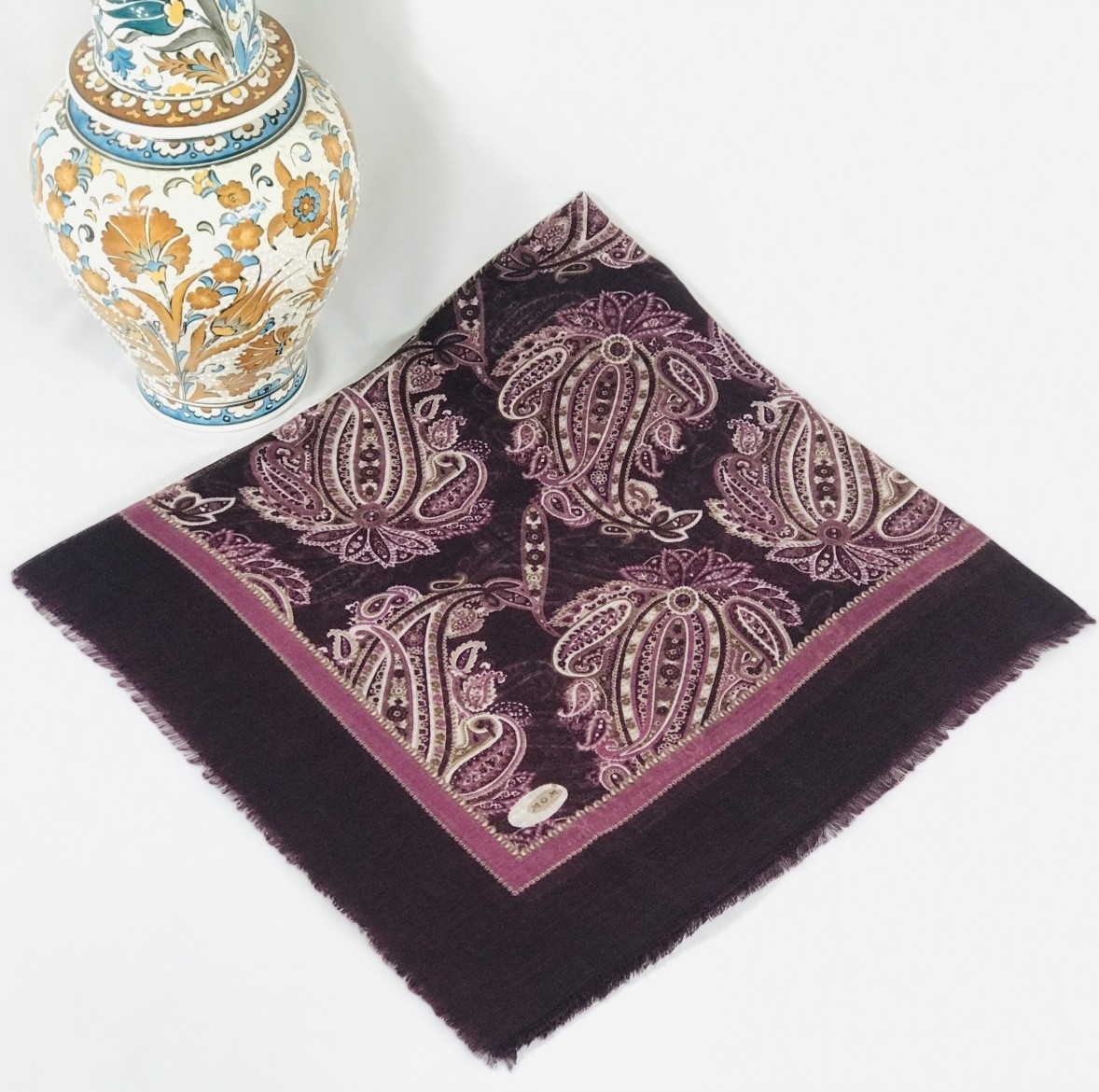 Mom Collection Flamlı Keten Tülbent Eflatun görsel 8