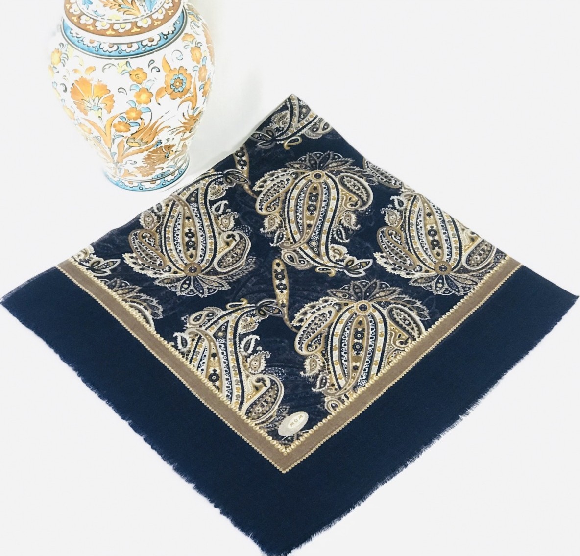 Mom Collection Flamlı Keten Tülbent Eflatun görsel 4