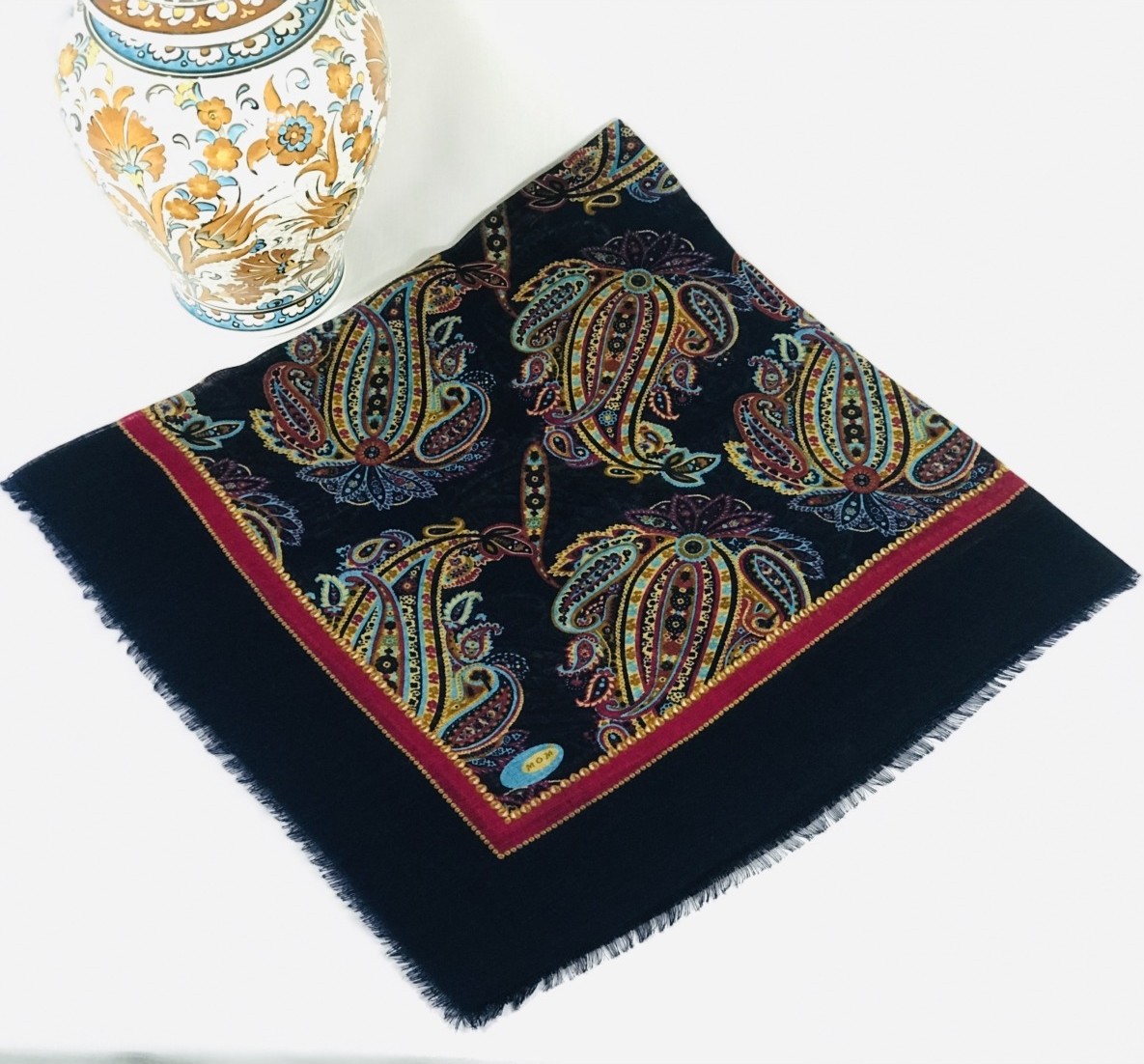 Mom Collection Flamlı Keten Tülbent Eflatun