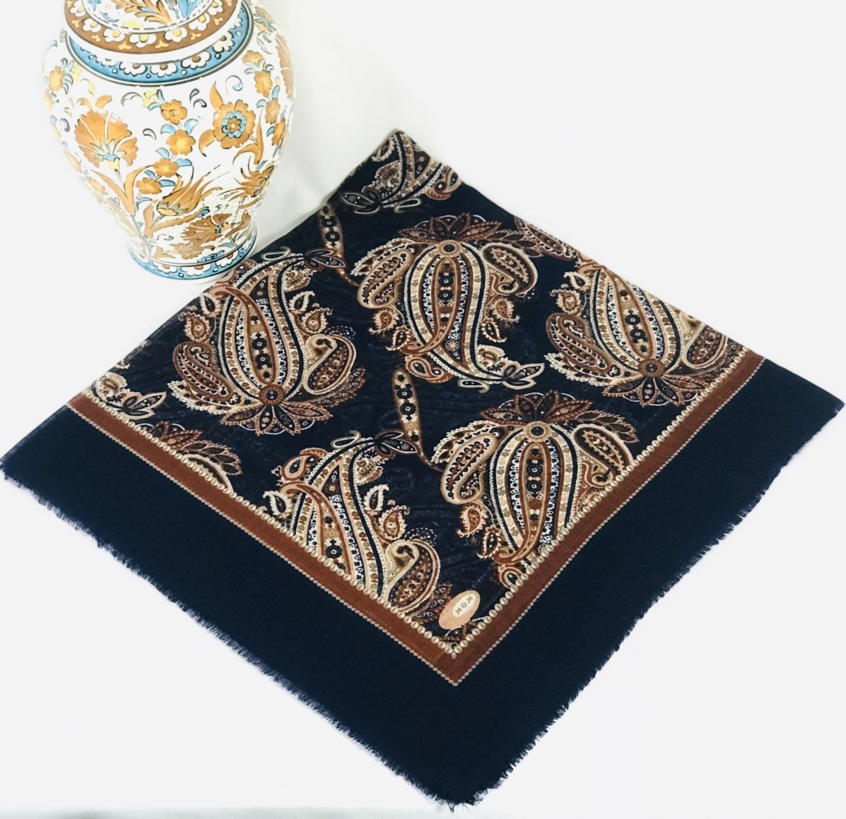 Mom Collection Flamlı Keten Tülbent Eflatun görsel 5
