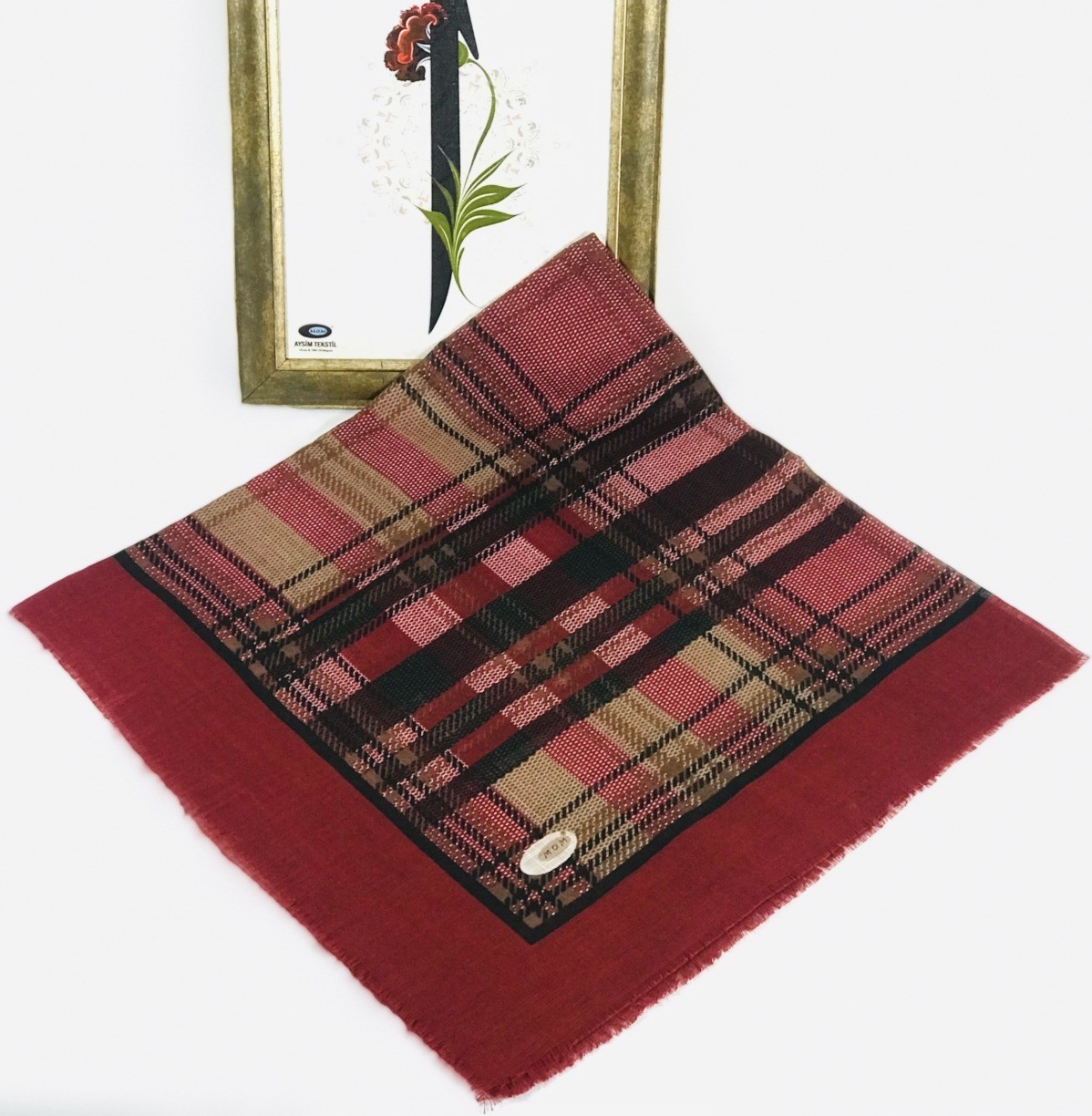 Mom Collection Flamlı Keten Tülbent Krem görsel 8