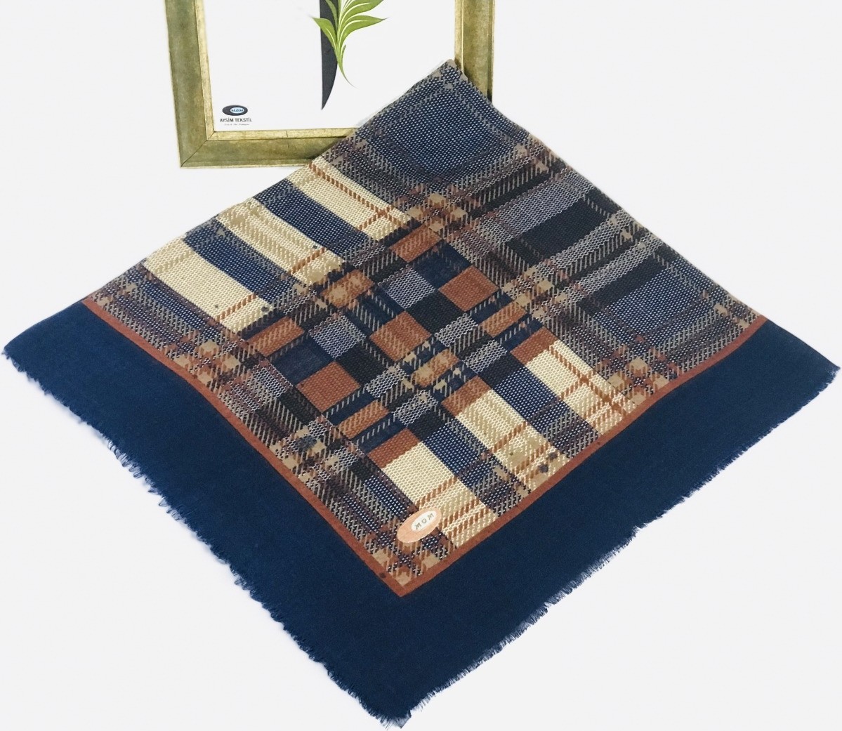 Mom Collection Flamlı Keten Tülbent Krem görsel 6
