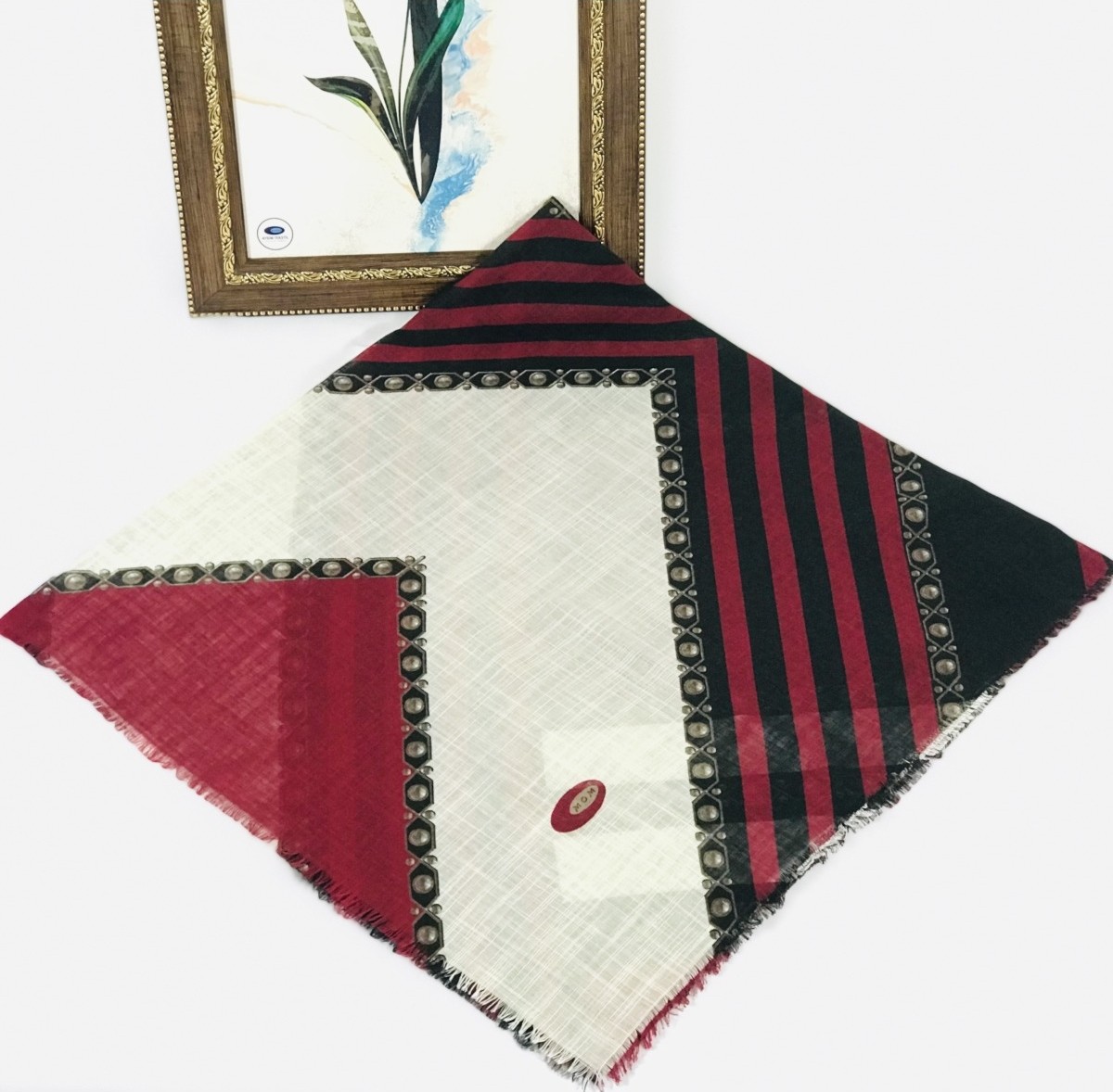 Mom Collection Flamlı Keten Tülbent Haki Yeşil