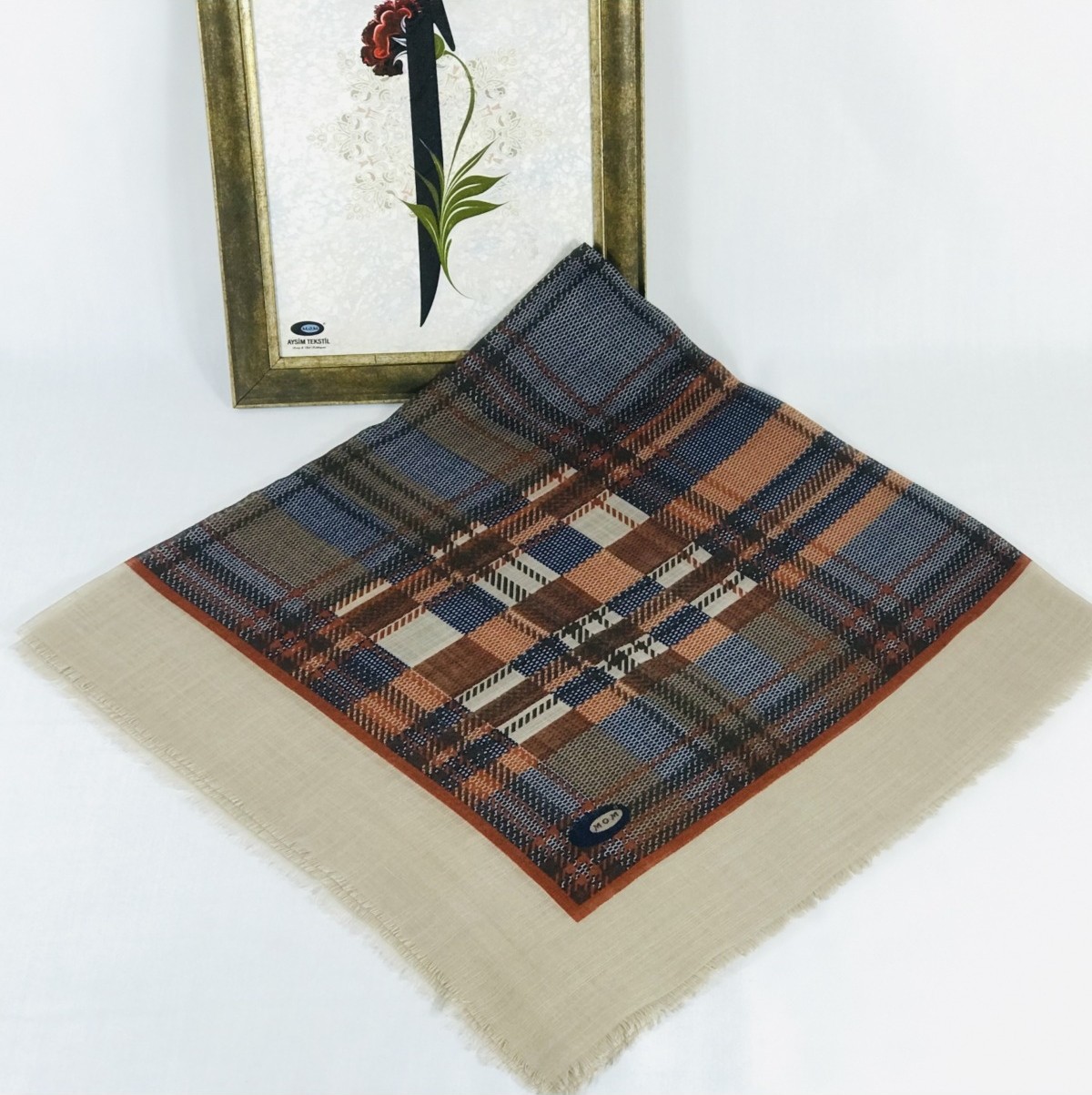 Mom Collection Flamlı Keten Tülbent Krem