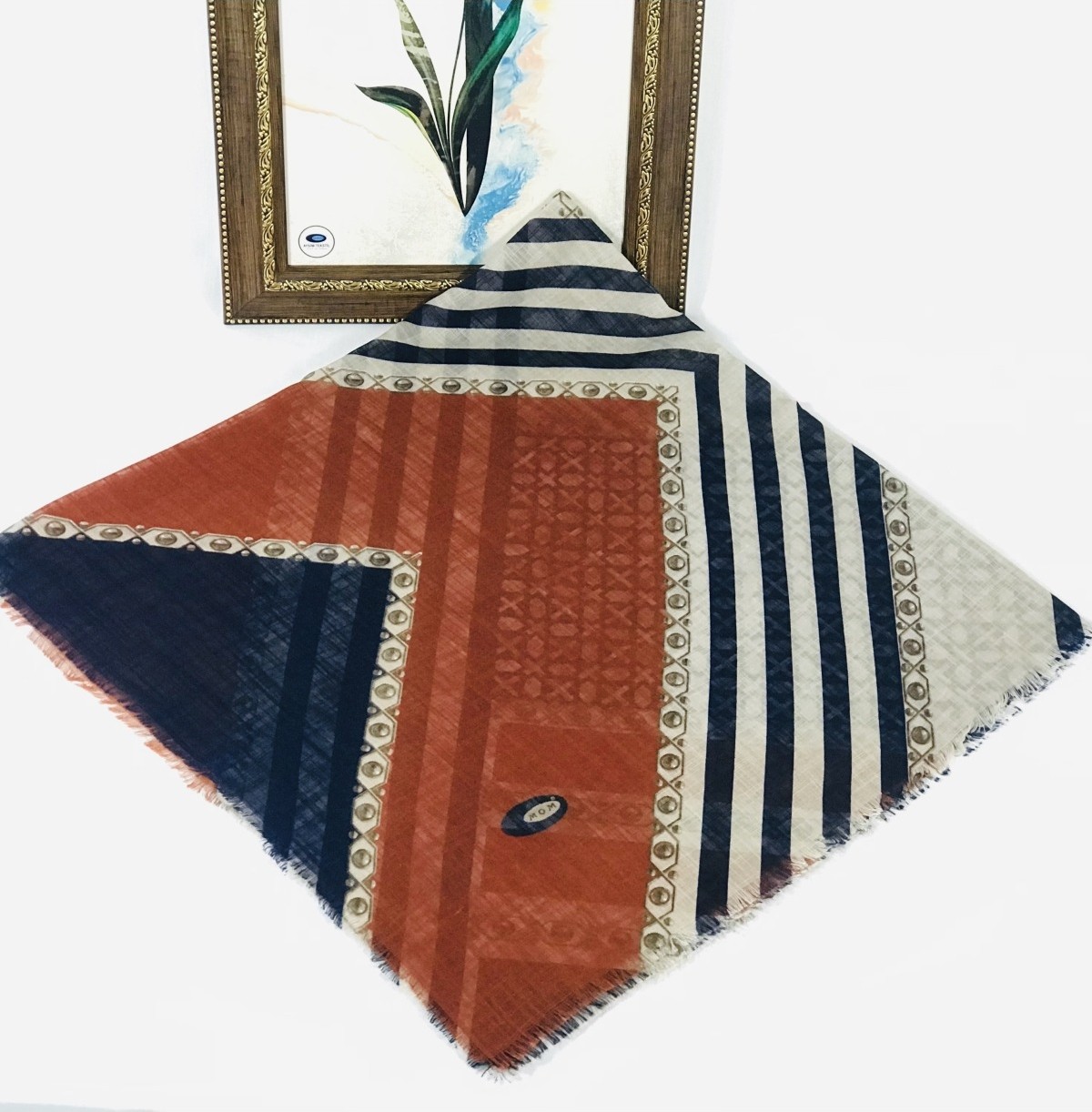 Mom Collection Flamlı Keten Tülbent Haki Yeşil görsel 5