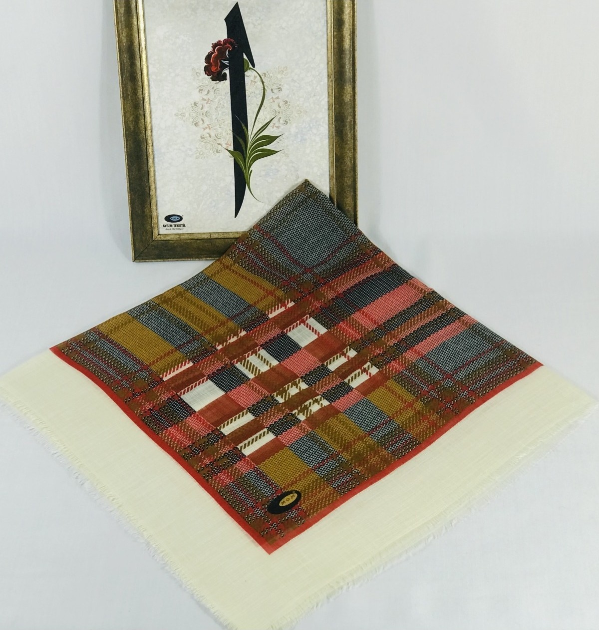 Mom Collection Flamlı Keten Tülbent Krem görsel 5