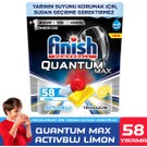 Finish Quantum Max Bulaşık Makinesi Deterjanı Tableti / Kapsülü Limonlu 58 Yıkama