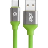 Uptech USB Type-C Silikon Kılıflı Data ve Hızlı Şarj Kablosu 1.2m Yeşil