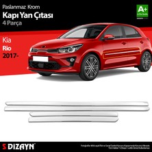S-Dizayn Kia Rio Krom Kapı Yan Çıtası 4 Prç 2017-2023