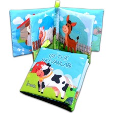 Tox Çiftlik Hayvanları Kumaş Sessiz Kitap T134 - Bez Kitap , Eğitici Oyuncak , Yumuşak ve Hışırtılı