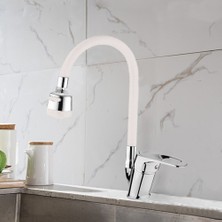 Arçe 2 Fonksiyonlu Silikon Kubarlı Beyaz Mix Eviye Bataryası