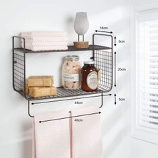 Wess Dizayn Metal Mutfak Banyo Duvar Rafı Terek Havluluk WD-102
