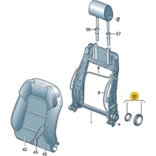 Gkl Audi A1 Ön Koltuk Sırt Ayar Makarası Siyah (2011 - 2014) 1J0881671F