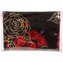 Sudivo El Boyama Kişiye Özel Rose Serisi Medium Clutch Çanta