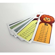 Vice Sevimli Hayvanlar Temalı Pvc Plastik Çarpım Tablosu Kartları 8 x 19 cm