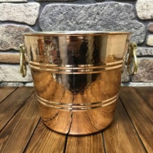 Efemir Dövme Bakır Şampanya Kovası