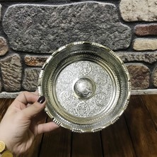 Efemir Nikel Kaplama Bakır Hamam Tası 18 Cm