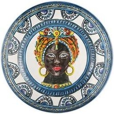 Baci Mavi Barok Yemek Tabağı 28 cm